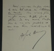 Alfred Bruneau - Lettre autographe sign&eacute;e - "L'attaque du moulin". Alfred Bruneau