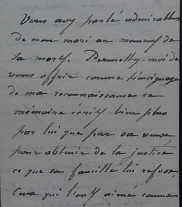 Athénaïs MICHELET née MIALARET, LETTRE AUTOGRAPHE SIGNÉE, mort de Jules MICHELET