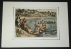 Les f&ecirc;tes des environs de Paris - La Joute &agrave; la Lance. Auguste Lan&ccedil;on (A. LANCON)