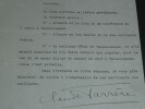 Claude FARR&Egrave;RE Lettre tapuscrit autographe sign&eacute;e 1 page 1923. Claude FARR&Egrave;RE