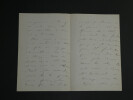 &Eacute;mile Deschanel, &Eacute;crivain - Lettre autographe sign&eacute;e, 4 pages, 1861. &Eacute;mile DESCHANEL