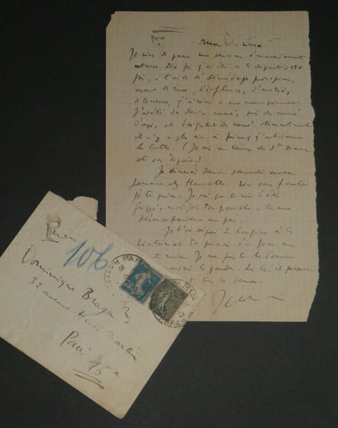 Jean Galtier-Boissi&egrave;re - Lettre autographe sign&eacute;e &agrave; D. Braga - "La lutte" - 1918. Jean Galtier-Boissi&egrave;re