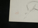 Attribu&eacute; &agrave; Jean-Louis Forain- Dessin original au crayon - Cheval, XIX &egrave;me.. Jean-Louis Forain