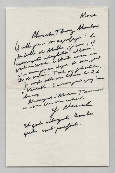 Gabriel Marcel - Lettre autographe sign&eacute;e &agrave; Thierry Maulnier. Gabriel Marcel