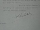 Kaddour BENGHABRIT - LETTRE TAPUSCRITE SIGN&Eacute;E comit&eacute; monument du Mar&eacute;chal JOFFRE. Kaddour BENGHABRIT