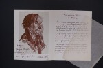 Po&egrave;mes autographes sign&eacute;s de Paul FORT &agrave; Jacques HEUGEL. Paul FORT