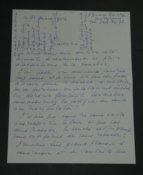 Marcelle BERR de TURIQUE - LETTRE AUTOGRAPHE SIGN&Eacute;E - 1954. Marcelle BERR de TURIQUE
