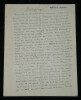 Ren&eacute; MORAX Manuscrit autographe sign&eacute; T&eacute;moignage "Vive la France" Lausanne WW2. Ren&eacute; Morax