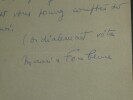 Maurice FOMBEURE - Lettre Autographe Sign&eacute;e "Andr&eacute; Salmon m'a conseill&eacute;", 1937. Maurice FOMBEURE