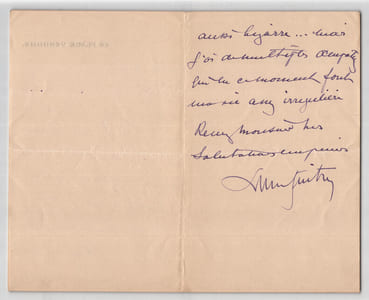 Lucien Guitry - Lettre autographe signée "un rendez-vous aussi bizarre" 2 pages