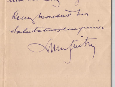Lucien Guitry - Lettre autographe signée "un rendez-vous aussi bizarre" 2 pages