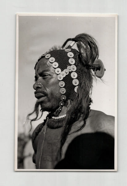Photographie argentique Ann&eacute;es 60 Portrait d'homme Antandroy Madagascar. 
