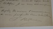 RUHLMANN Fran&ccedil;ois - LETTRE AUTOGRAPHE SIGN&Eacute;E, TH&Eacute;&Acirc;TRE OP&Eacute;RA COMIQUE, 1906. Fran&ccedil;ois RUHLMANN