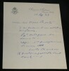 Jean ALBERT - Lettre autographe sign&eacute;e &agrave; Pierre LHOSTE, 2 pages 1932. Jean AJALBERT