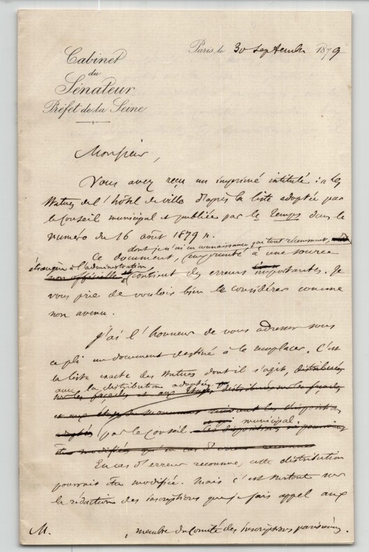 Ferdinand H&eacute;rold -Lettre autographe sign&eacute;e "Les Natures de l'H&ocirc;tel de ville". Ferdinand H&eacute;rold