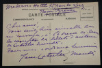 Jane CATULLE MEND&Egrave;S, Po&eacute;tesse - CARTE POSTALE AUTOGRAPHE SIGN&Eacute;E. Jane CATULLE MEND&Egrave;S