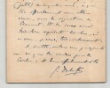Guillaume Dubufe - Lettre autographe sign&eacute;e - Expositions des Beaux-Arts - 1908. Guillaume Dubufe