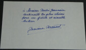 Germaine ACREMANT - LETTRE AUTOGRAPHE SIGN&Eacute;E "sentiments les plus ch&egrave;res". Germaine ACREMANT