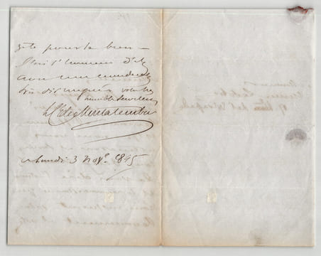 Charles de MONTALEMBERT - LETTRE AUTOGRAPHE SIGNÉE - 1845. Charles de MONTALEMBERT
