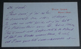 Maurice DONNAY, Auteur dramatique - CARTE-LETTRE AUTOGRAPHE SIGN&Eacute;E. Maurice DONNAY