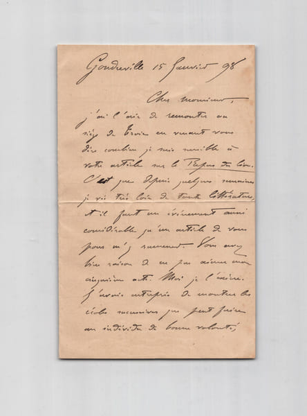 Fran&ccedil;ois de Curel - Lettre autographe sign&eacute;e - Le Repas du Lion - 2 pages - 1898. Fran&ccedil;ois de Curel
