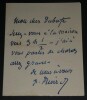 Pierre PUVIS DE CHAVANNES, Peintre - LETTRE AUTOGRAPHE SIGN&Eacute;E A &Eacute;douard DUBUFE. Pierre PUVIS DE CHAVANNES