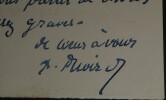 Pierre PUVIS DE CHAVANNES, Peintre - LETTRE AUTOGRAPHE SIGN&Eacute;E A &Eacute;douard DUBUFE. Pierre PUVIS DE CHAVANNES