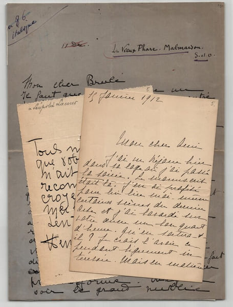Henry Bataille - 3 lettres autographes sign&eacute;es - 1912. Henry Bataille