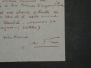 &Eacute;douard FER - LETTRE AUTOGRAPHE SIGN&Eacute;E de remerciement, de 1956 &agrave; Nice. &Eacute;douard Fer