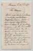 Hippolyte Mari&eacute; Davy - Lettre autographe sign&eacute;e - D&eacute;clinaison Magn&eacute;tique - 1875. Hippolyte Mari&eacute;-Davy