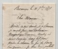 Hippolyte Mari&eacute; Davy - Lettre autographe sign&eacute;e - D&eacute;clinaison Magn&eacute;tique - 1875. Hippolyte Mari&eacute;-Davy