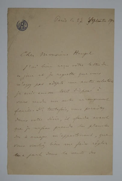 CAHEN Albert - LETTRE AUTOGRAPHE SIGN&Eacute;E &Agrave; Henri HEUGEL, PARIS, SEPTEMBRE 1873. Albert Cahen