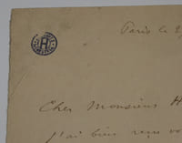 CAHEN Albert - LETTRE AUTOGRAPHE SIGNÉE À Henri HEUGEL, PARIS, SEPTEMBRE 1873