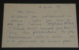 Marie GEVERS Carte autographe sign&eacute;e 1947 1 page "Mieux vaut jamais que tard". Marie GEVERS