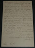 Giulio LAZZERI, Math&eacute;maticien - LETTRE AUTOGRAPHE SIGN&Eacute;E A C.A. LAISANT, 1897. Giulio LAZZERI
