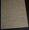 Giulio LAZZERI, Math&eacute;maticien - LETTRE AUTOGRAPHE SIGN&Eacute;E A C.A. LAISANT, 1897. Giulio LAZZERI
