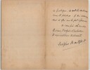 Eug&egrave;ne Montfort - Lettre autographe sign&eacute;e &agrave; Mr Descaves - 1902. Eug&egrave;ne Montfort