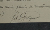 F&eacute;lix GALIPAUX - Carte Lettre Autographe Sign&eacute;e "courrier th&eacute;&acirc;tral" 1930. F&eacute;lix Galipaux
