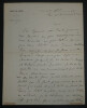 Omer Th&eacute;ophile PENOT - Lettre autographe sign&eacute;e - Th&eacute;&acirc;tre des Vari&eacute;t&eacute;s - 1873 - 2 pages. Omer Th&eacute;ophile PENOT