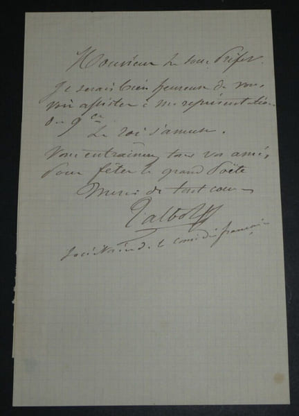 Charles-Marie TALBOT - LETTRE AUTOGRAPHE SIGN&Eacute;E journaliste guillotin&eacute;. Charles-Marie TALBOT