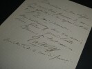 Charles-Marie TALBOT - LETTRE AUTOGRAPHE SIGN&Eacute;E journaliste guillotin&eacute;. Charles-Marie TALBOT