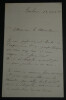 Gaston SALVAYRE - LETTRE AUTOGRAPHE SIGN&Eacute;E AU MINISTRE, Toulouse, 1881. Gaston SALVAYRE