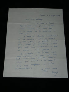 Diego Fabbri - Lettre autographe signée à Thierry Maulnier – Paris, 3 mars 1960