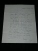 Diego Fabbri - Lettre autographe sign&eacute;e &agrave; Thierry Maulnier – Paris, 3 mars 1960. Diego Fabbri