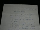 Diego Fabbri - Lettre autographe sign&eacute;e &agrave; Thierry Maulnier – Paris, 3 mars 1960. Diego Fabbri
