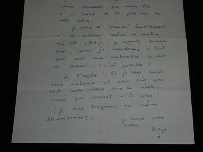 Diego Fabbri - Lettre autographe signée à Thierry Maulnier – Paris, 3 mars 1960