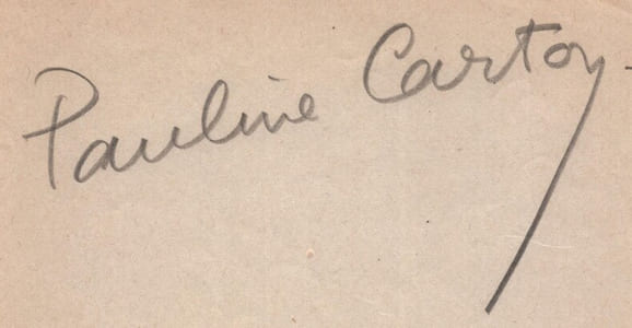 Pauline Carton - Billet autographe signé – Remerciement à un critique - 1950