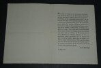 Carl STUMPF - Lettre autographe sign&eacute;e de remerciements et de vœux, 25 mai 1928. Carl STUMPF