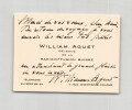 William Aguet - Carte de visite autographe sign&eacute;e de vœux &agrave; un ami - Radio Suisse. William Aguet