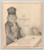 Dessin d&eacute;but XXe - "Le B&acirc;tonnier de l'Ordre" - Satire judiciaire & Caricature. 